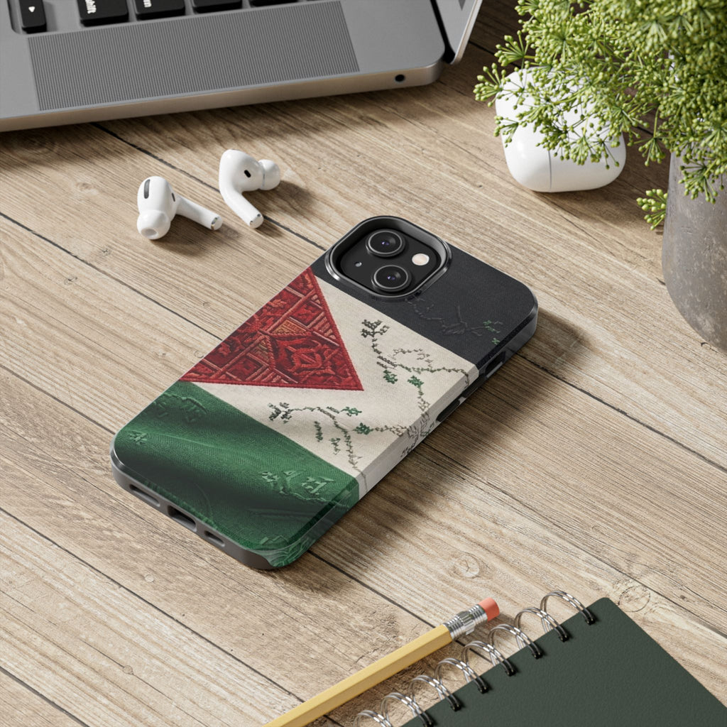 Palestine Flag Pattern Tough Phone Case | Palestine Textile Design