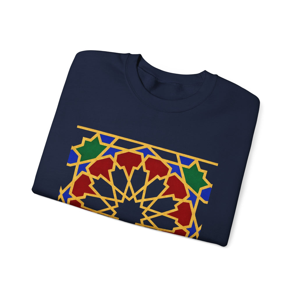 Geometric Moorish Tile Sweatshirt | Moroccan Mosaic Pattern