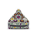 Floral Tile Pattern Bean Bag Chair Cover | Purple Yellow Green Boho