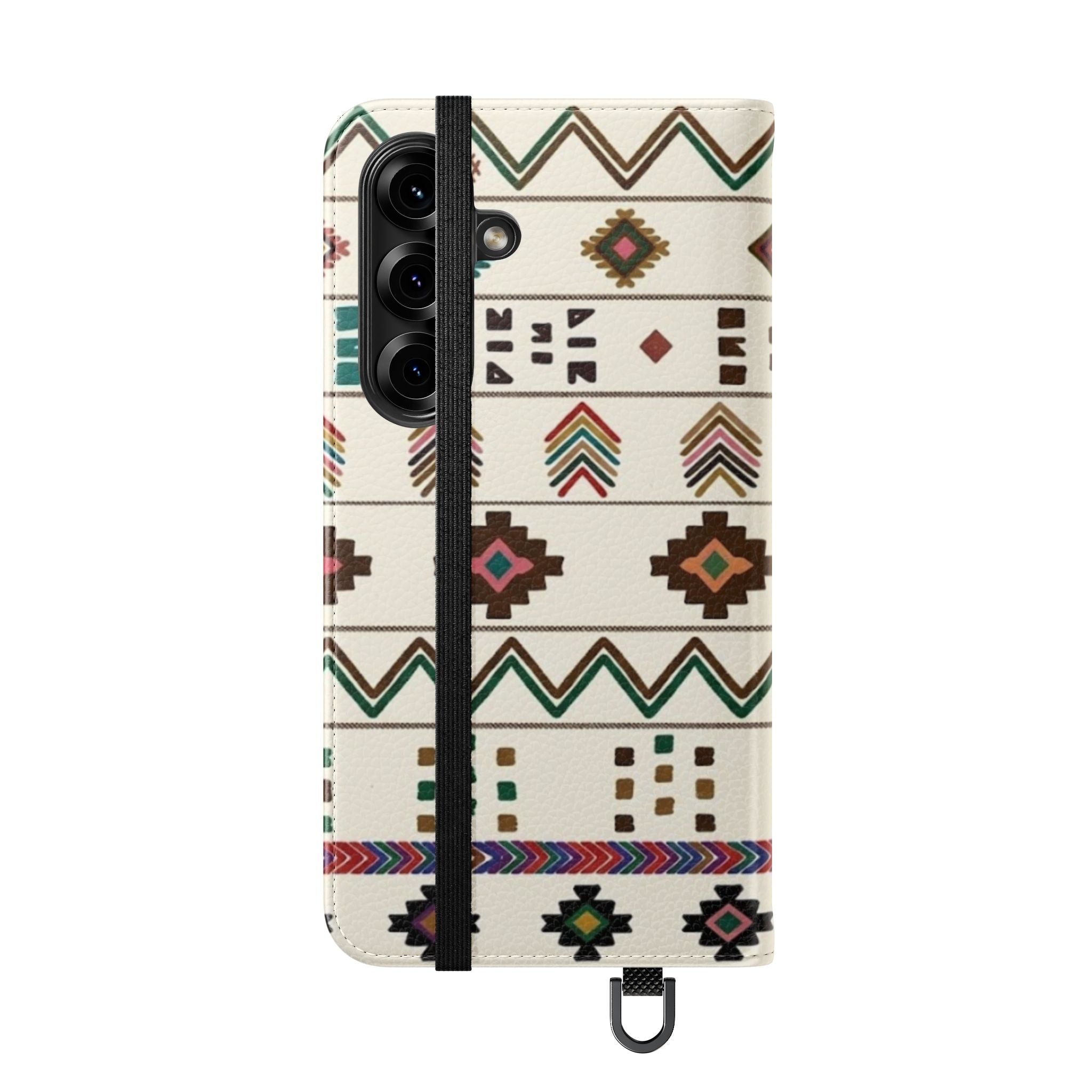 Southwestern Aztec Pattern Flip Case | Tribal Phone Wallet, Card Slots
