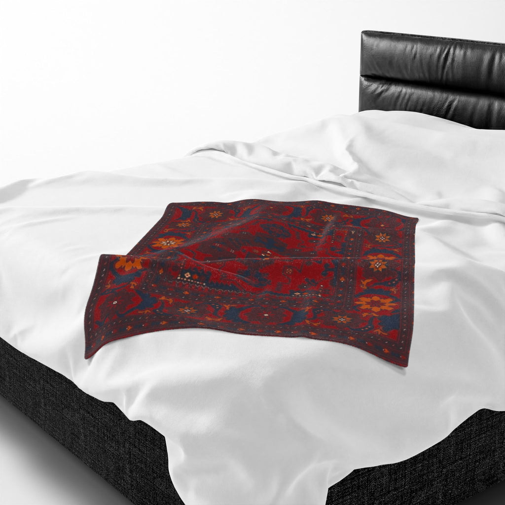 Persian Blanket | Red Ornamental Boho Throw