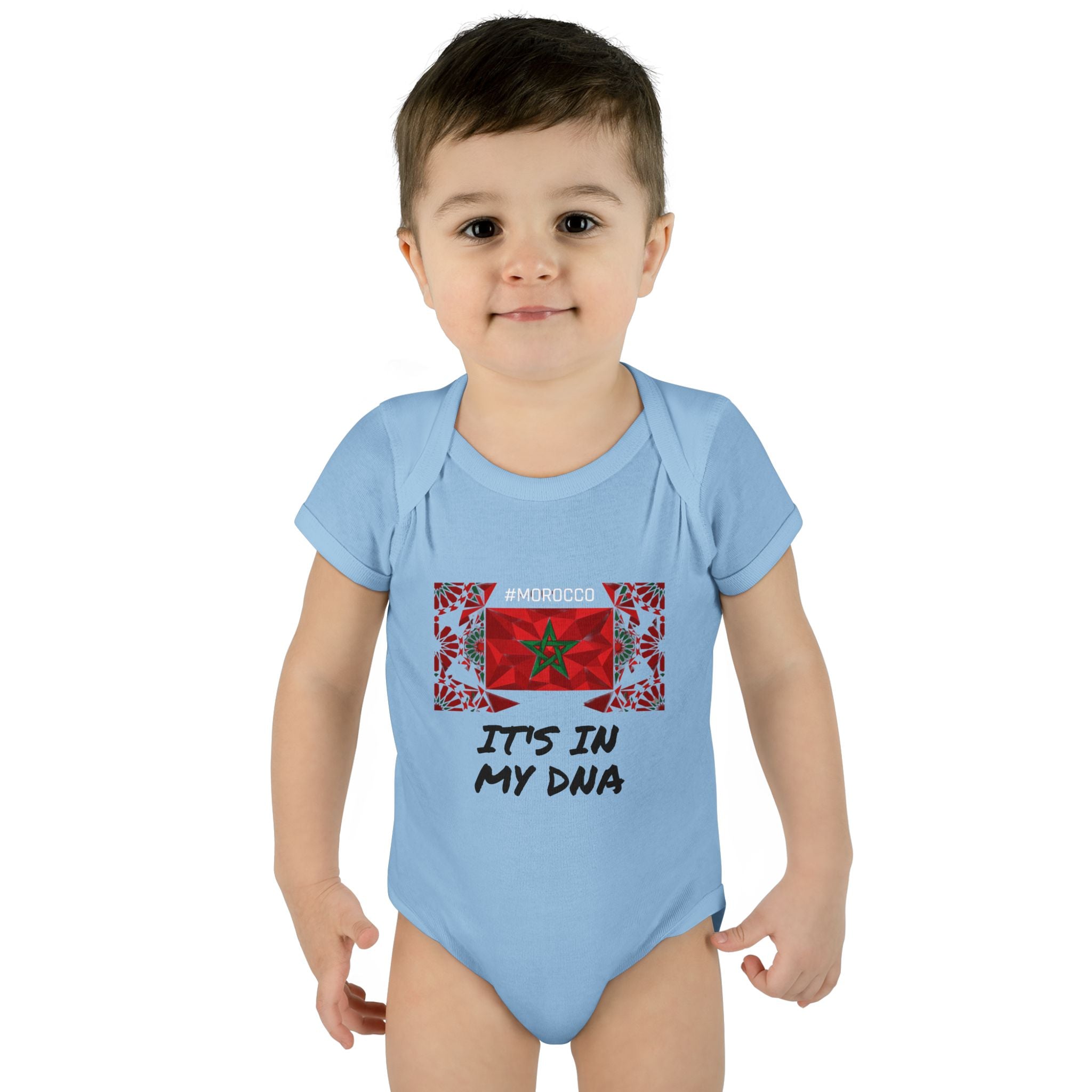 Cute Morocco Flag It's In My DNA Infant Bodysuit | Baby Onesie