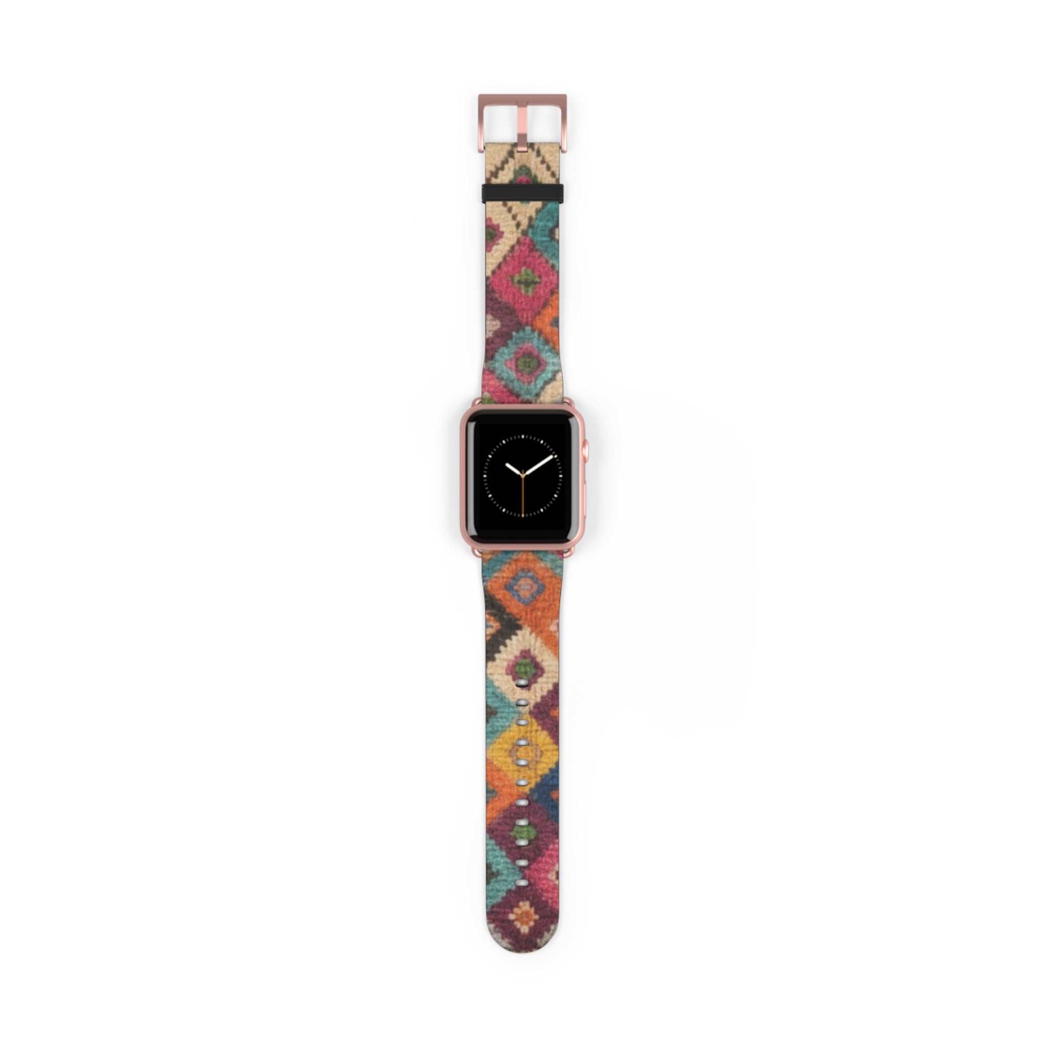 Bohemian Kilim Pattern Watch Band | Southwestern Geometric Apple Watch Strap